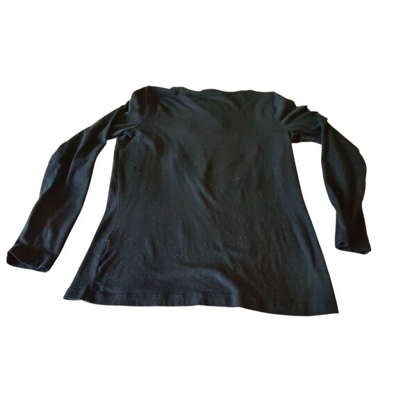 Lauren Ralph Lauren Black Label Women's Small Logo Long Sleeve Crewneck Shirt - Picture 2 of 8